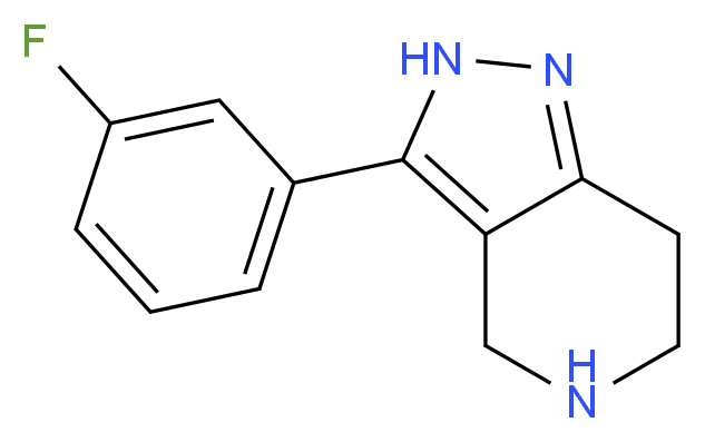 3-(3-fluorophenyl)-2H,4H,5H,6H,7H-pyrazolo[4,3-c]pyridine_分子结构_CAS_916423-50-2