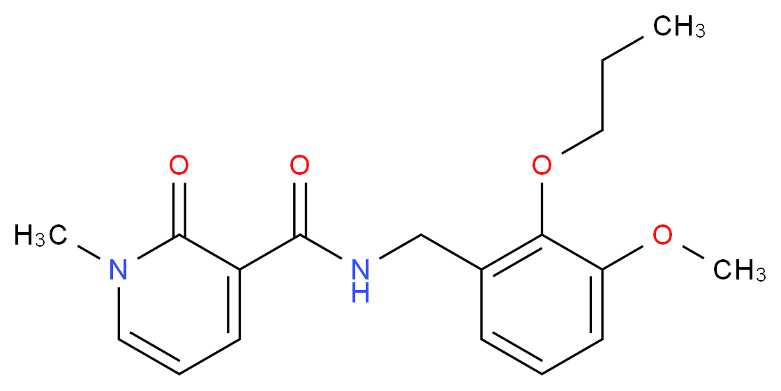 N-(3-methoxy-2-propoxybenzyl)-1-methyl-2-oxo-1,2-dihydropyridine-3-carboxamide_分子结构_CAS_)