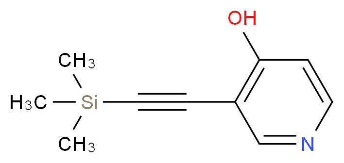 3-((Trimethylsilyl)ethynyl)pyridin-4-ol_分子结构_CAS_)