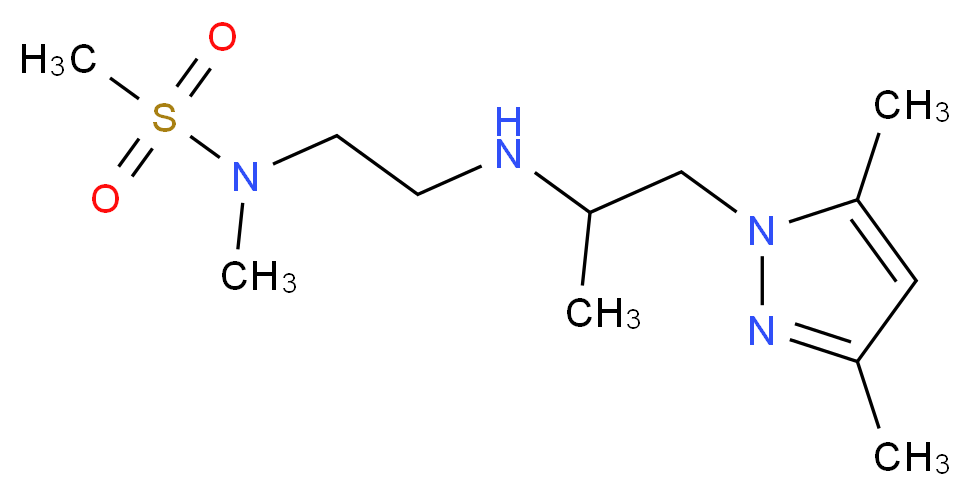 N-(2-{[2-(3,5-dimethyl-1H-pyrazol-1-yl)-1-methylethyl]amino}ethyl)-N-methylmethanesulfonamide_分子结构_CAS_)