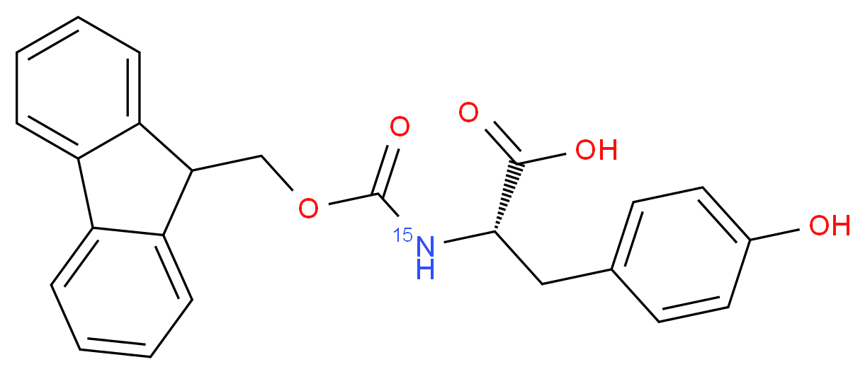 (2S)-2-{[(9H-fluoren-9-ylmethoxy)carbonyl]amino}-3-(4-hydroxyphenyl)propanoic acid_分子结构_CAS_125700-34-7