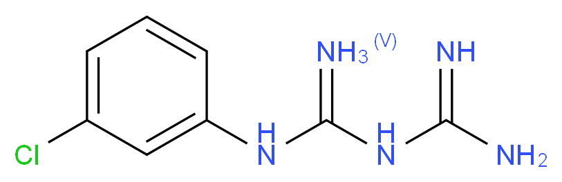 1-carbamimidamido-N-(3-chlorophenyl)methanimidamide_分子结构_CAS_2113-05-5