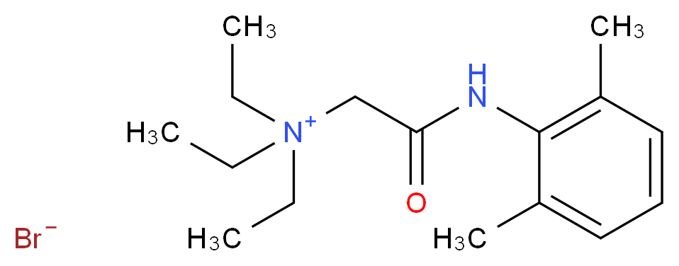 {[(2,6-dimethylphenyl)carbamoyl]methyl}triethylazanium bromide_分子结构_CAS_21306-56-9