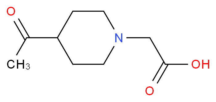 (4-ACETYL-PIPERIDIN-1-YL)-ACETIC ACID_分子结构_CAS_885274-84-0)