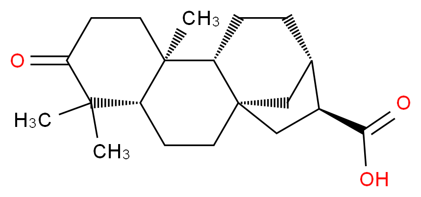 (1S,4S,9S,10R,14S)-5,5,9-trimethyl-6-oxotetracyclo[11.2.1.0<sup>1</sup>,<sup>1</sup><sup>0</sup>.0<sup>4</sup>,<sup>9</sup>]hexadecane-14-carboxylic acid_分子结构_CAS_151561-88-5