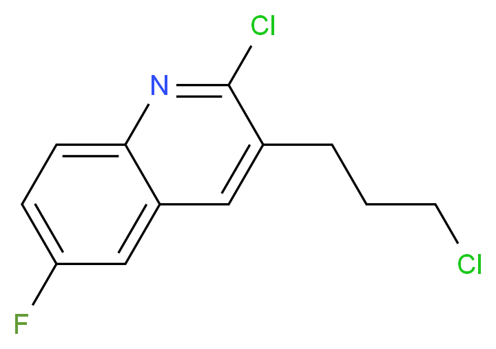 2-chloro-3-(3-chloropropyl)-6-fluoroquinoline_分子结构_CAS_948294-65-3