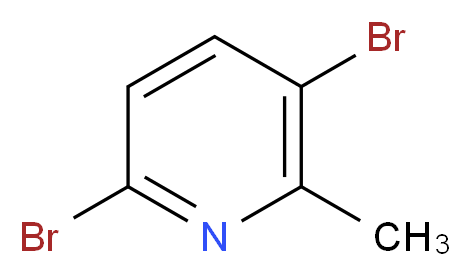 3,6-dibromo-2-methylpyridine_分子结构_CAS_39919-65-8