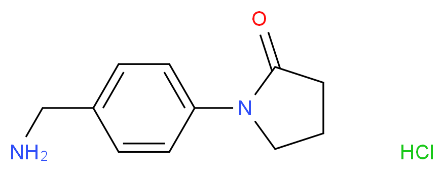 1-[4-(aminomethyl)phenyl]pyrrolidin-2-one hydrochloride_分子结构_CAS_36151-42-5