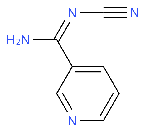 N'-Cyano-3-pyridinecarboximidamide_分子结构_CAS_73631-23-9)