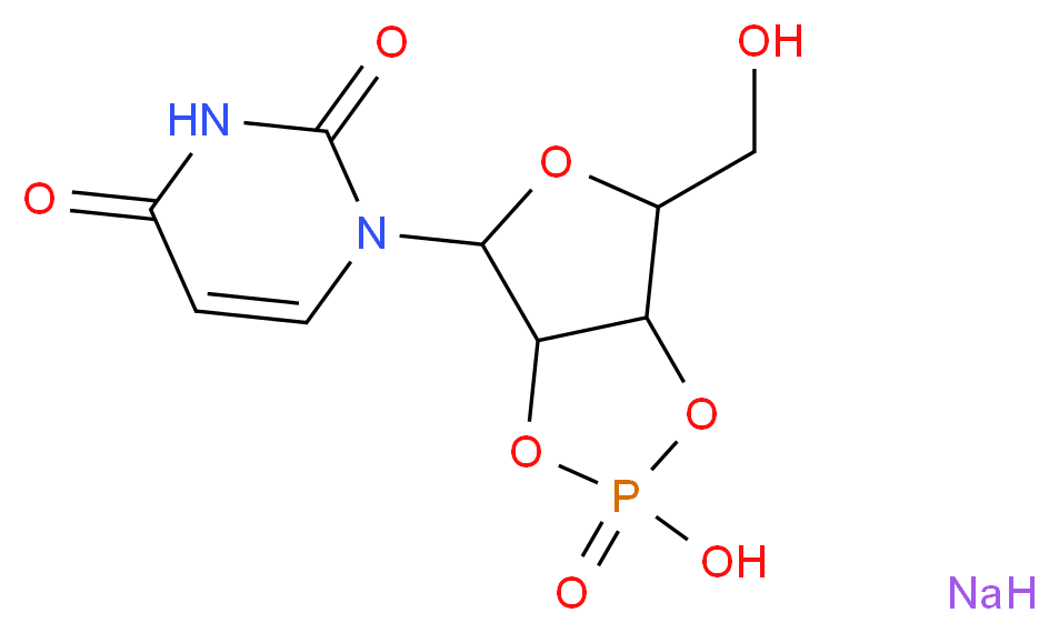 Uridine 2′:3′-cyclic monophosphate sodium salt_分子结构_CAS_15718-50-0)