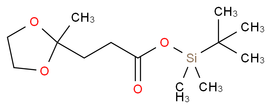 tert-butyldimethylsilyl 3-(2-methyl-1,3-dioxolan-2-yl)propanoate_分子结构_CAS_67226-75-9