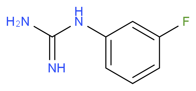 1-(3-fluorophenyl)guanidine_分子结构_CAS_65783-19-9