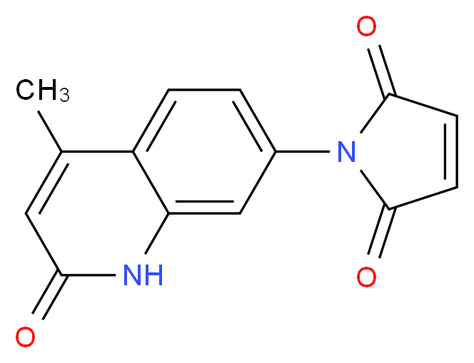 1-(4-methyl-2-oxo-1,2-dihydroquinolin-7-yl)-2,5-dihydro-1H-pyrrole-2,5-dione_分子结构_CAS_1076199-75-1