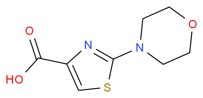 2-(Morpholin-4-yl)-1,3-thiazole-4-carboxylic acid 97%_分子结构_CAS_906353-04-6)