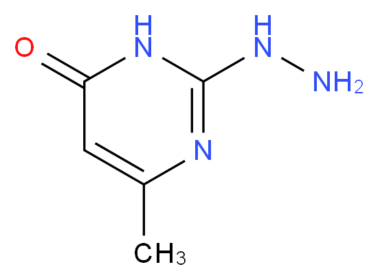 2-hydrazino-6-methyl-4(3H)-pyrimidinone_分子结构_CAS_37893-08-6)