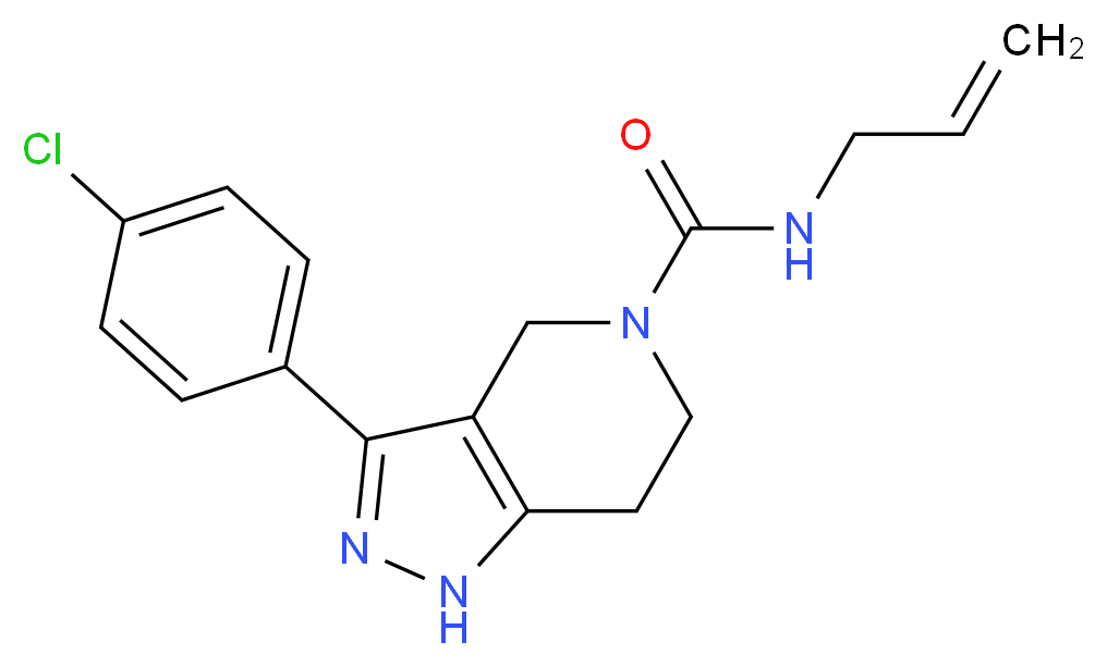 N-allyl-3-(4-chlorophenyl)-1,4,6,7-tetrahydro-5H-pyrazolo[4,3-c]pyridine-5-carboxamide_分子结构_CAS_)