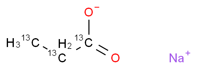 Sodium propionate-13C3_分子结构_CAS_152571-51-2)