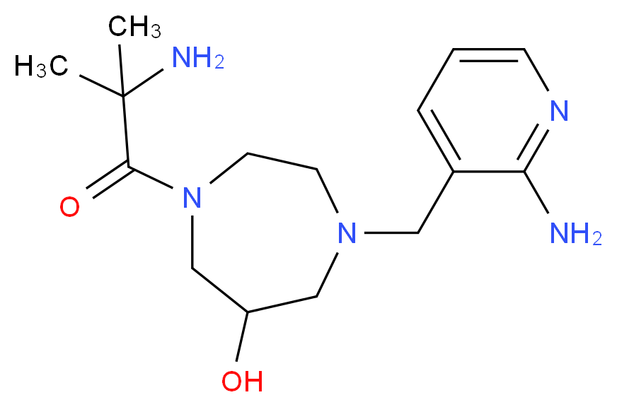 1-[(2-aminopyridin-3-yl)methyl]-4-(2-methylalanyl)-1,4-diazepan-6-ol_分子结构_CAS_)