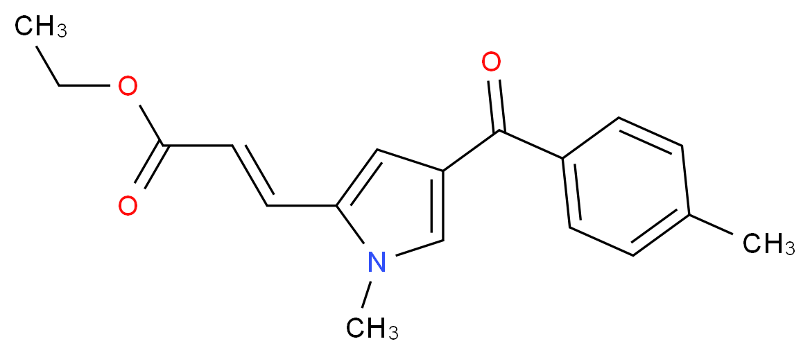 ethyl (2E)-3-{1-methyl-4-[(4-methylphenyl)carbonyl]-1H-pyrrol-2-yl}prop-2-enoate_分子结构_CAS_428872-08-6)