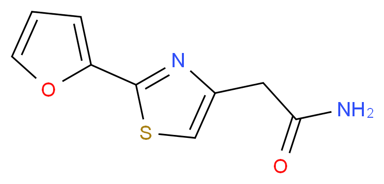 2-[2-(furan-2-yl)-1,3-thiazol-4-yl]acetamide_分子结构_CAS_)