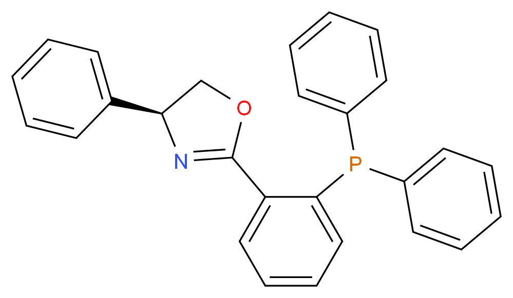 (4S)-2-[2-(diphenylphosphanyl)phenyl]-4-phenyl-4,5-dihydro-1,3-oxazole_分子结构_CAS_148461-15-8