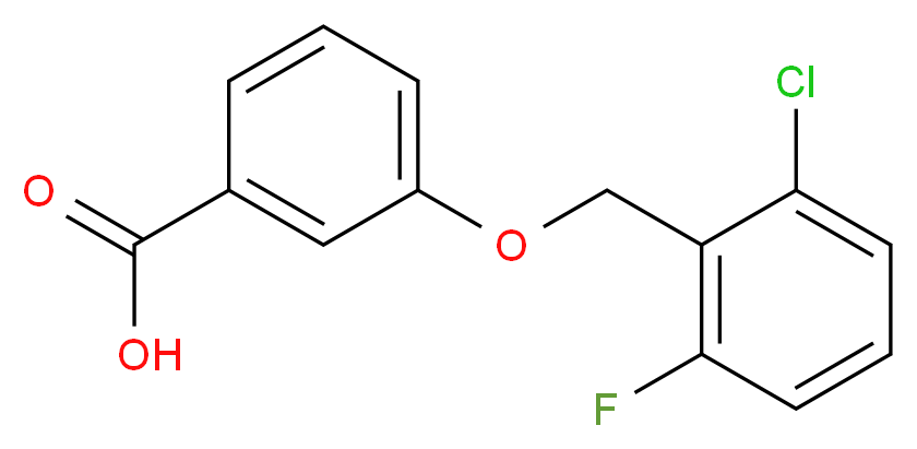 3-[(2-Chloro-6-fluorobenzyl)oxy]benzoic acid_分子结构_CAS_)