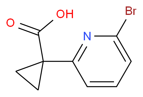 1-(6-bromopyridin-2-yl)cyclopropane-1-carboxylic acid_分子结构_CAS_1060811-40-6