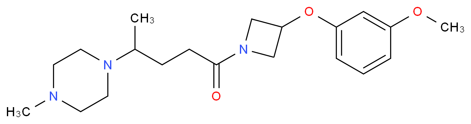 1-{4-[3-(3-methoxyphenoxy)-1-azetidinyl]-1-methyl-4-oxobutyl}-4-methylpiperazine_分子结构_CAS_)