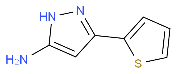3-(thiophen-2-yl)-1H-pyrazol-5-amine_分子结构_CAS_96799-03-0