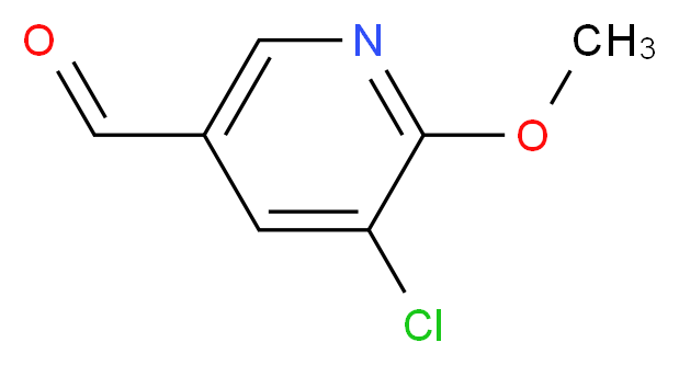 3-CHLORO-5-FORMYL-2-METHOXYPYRIDINE_分子结构_CAS_132865-44-2)