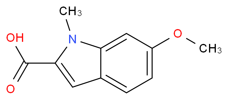 6-Methoxy-1-methyl-1H-indole-2-carboxylic acid_分子结构_CAS_)