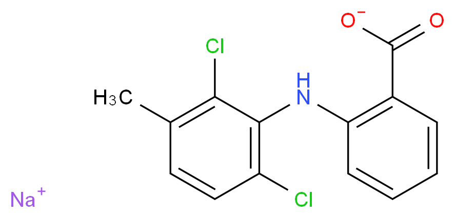 MECLOFENAMIC ACID SODIUM SALT_分子结构_CAS_6385-02-0)