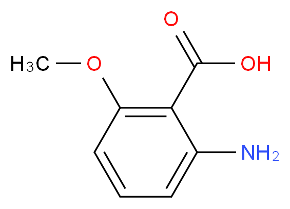 2-氨基-6-甲氧基苯甲酸_分子结构_CAS_53600-33-2)