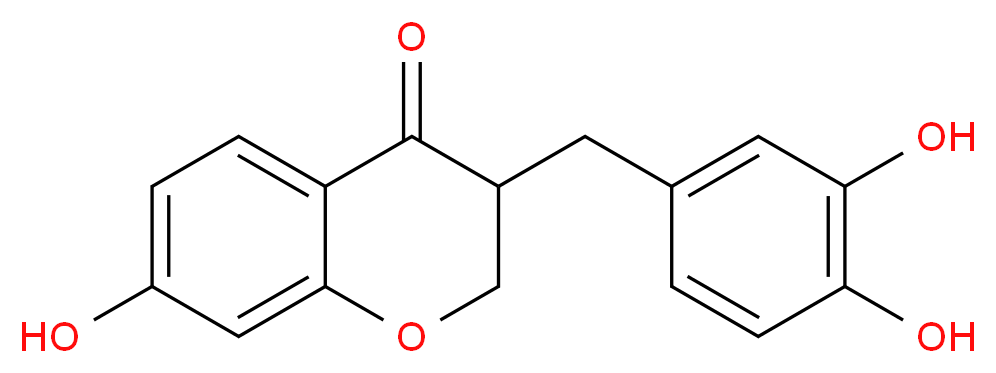 3-[(3,4-dihydroxyphenyl)methyl]-7-hydroxy-3,4-dihydro-2H-1-benzopyran-4-one_分子结构_CAS_113122-54-6