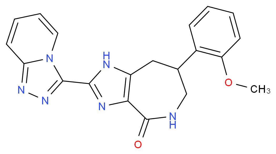 7-(2-methoxyphenyl)-2-[1,2,4]triazolo[4,3-a]pyridin-3-yl-5,6,7,8-tetrahydroimidazo[4,5-c]azepin-4(1H)-one_分子结构_CAS_)