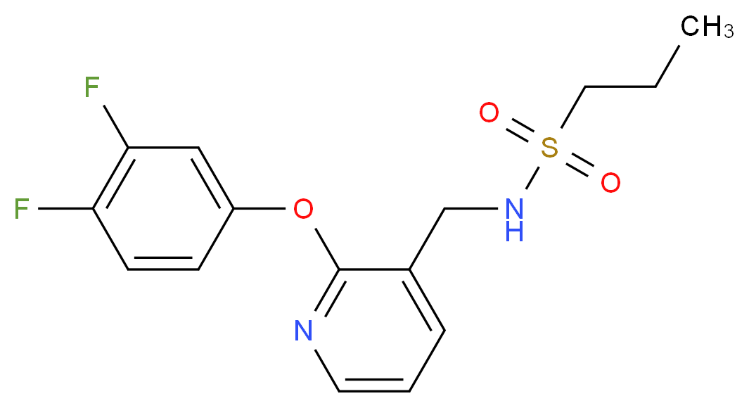 N-{[2-(3,4-difluorophenoxy)-3-pyridinyl]methyl}-1-propanesulfonamide_分子结构_CAS_)