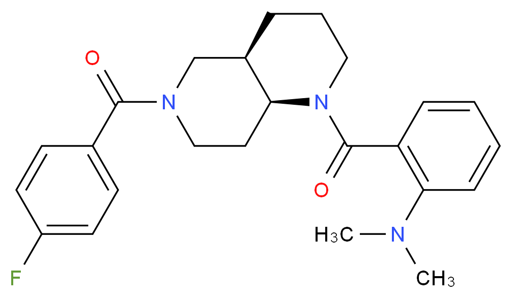 (2-{[(4aR*,8aS*)-6-(4-fluorobenzoyl)octahydro-1,6-naphthyridin-1(2H)-yl]carbonyl}phenyl)dimethylamine_分子结构_CAS_)