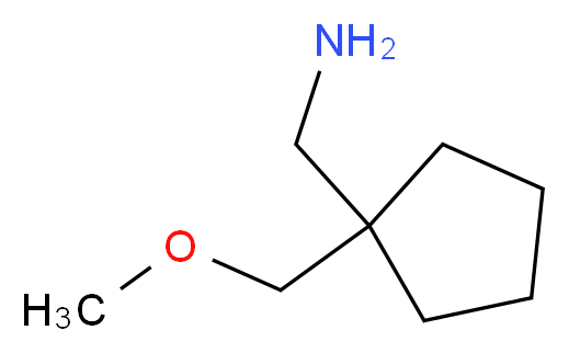 [1-(methoxymethyl)cyclopentyl]methanamine_分子结构_CAS_1134331-36-4