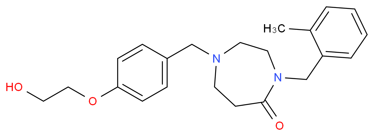 1-[4-(2-hydroxyethoxy)benzyl]-4-(2-methylbenzyl)-1,4-diazepan-5-one_分子结构_CAS_)
