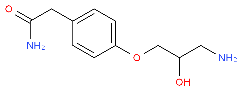 2-[4-(3-amino-2-hydroxypropoxy)phenyl]acetamide_分子结构_CAS_81346-71-6