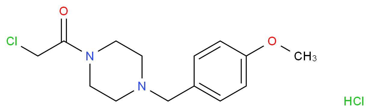 2-chloro-1-{4-[(4-methoxyphenyl)methyl]piperazin-1-yl}ethan-1-one hydrochloride_分子结构_CAS_)