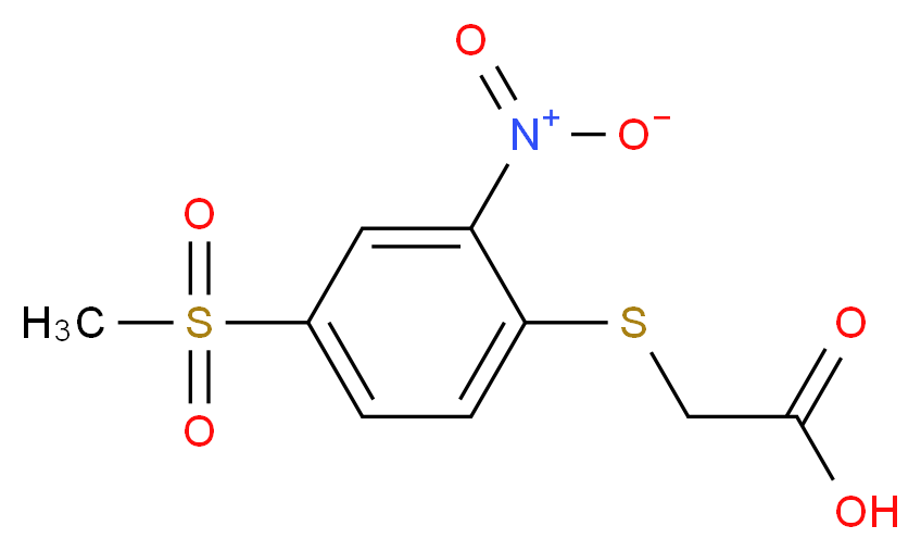 2-[(4-methanesulfonyl-2-nitrophenyl)sulfanyl]acetic acid_分子结构_CAS_99358-36-8