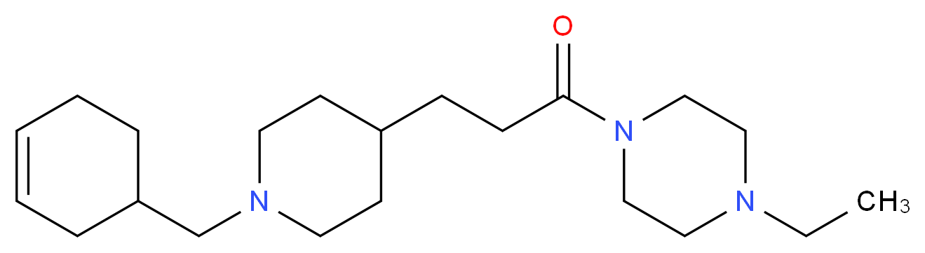 1-{3-[1-(3-cyclohexen-1-ylmethyl)-4-piperidinyl]propanoyl}-4-ethylpiperazine_分子结构_CAS_)
