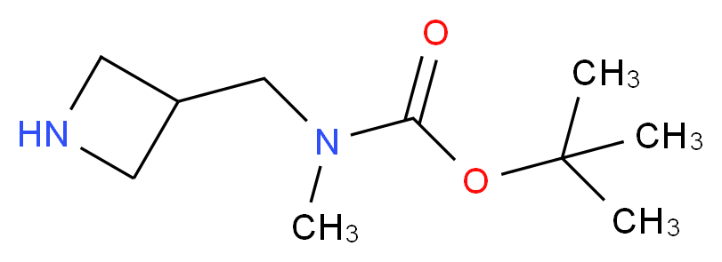 tert-butyl N-(azetidin-3-ylmethyl)-N-methylcarbamate_分子结构_CAS_1053655-53-0