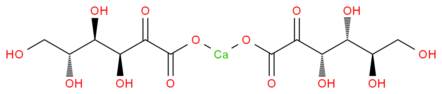 2-KETOGLUCONIC ACID CALCIUM SALT_分子结构_CAS_28098-92-2)