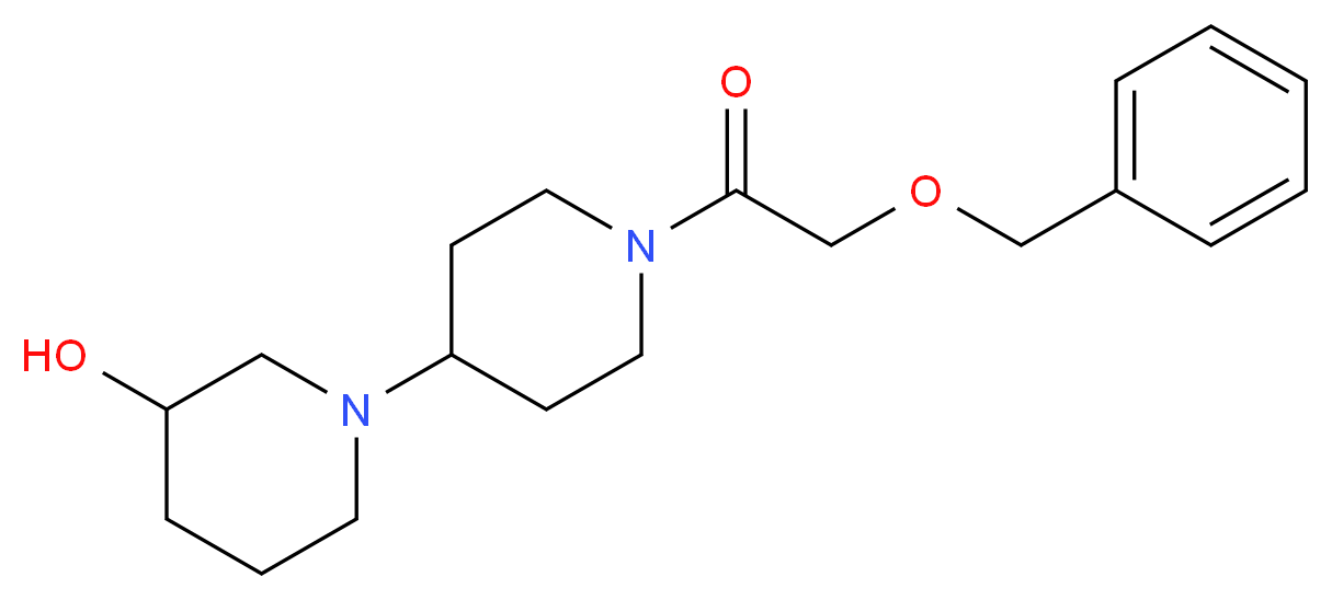 1'-[(benzyloxy)acetyl]-1,4'-bipiperidin-3-ol_分子结构_CAS_)