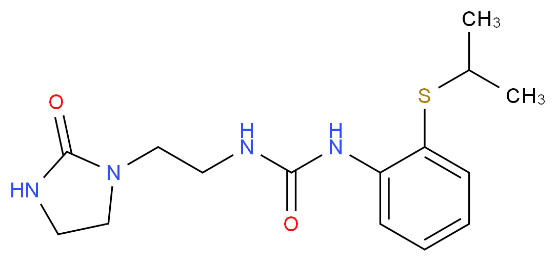 N-[2-(isopropylthio)phenyl]-N'-[2-(2-oxoimidazolidin-1-yl)ethyl]urea_分子结构_CAS_)