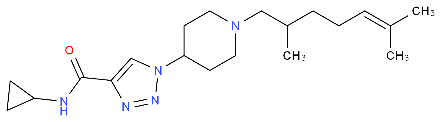N-cyclopropyl-1-[1-(2,6-dimethyl-5-hepten-1-yl)-4-piperidinyl]-1H-1,2,3-triazole-4-carboxamide_分子结构_CAS_)