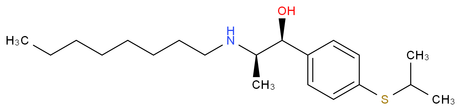 (1S,2R)-2-(octylamino)-1-[4-(propan-2-ylsulfanyl)phenyl]propan-1-ol_分子结构_CAS_54767-75-8