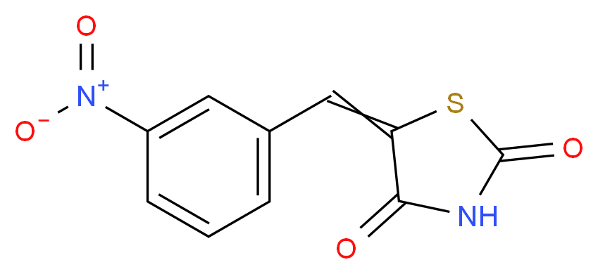 5-[(3-nitrophenyl)methylidene]-1,3-thiazolidine-2,4-dione_分子结构_CAS_24044-52-8